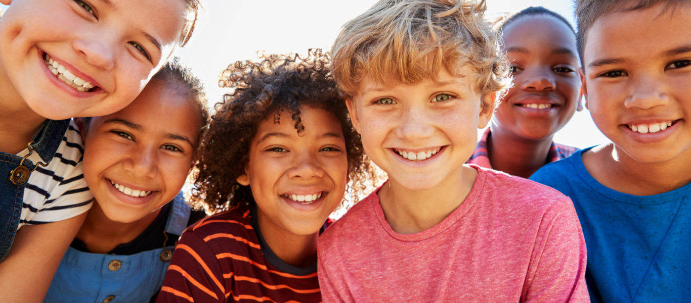 Six smiling children